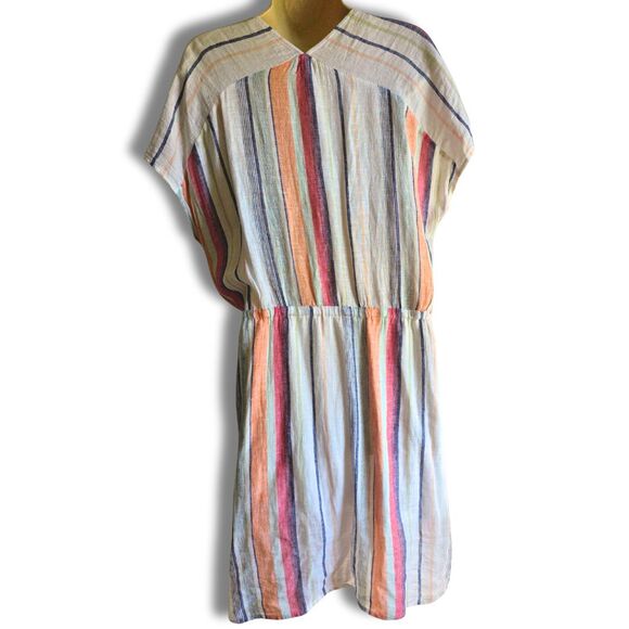 Rails Wren Marrakesh Multicolor Striped Linen Mini Dress S - Picture 2 of 9